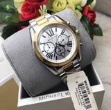 Michael Kors Bradshaw Chronograph Silver Dial Two Tone Steel Strap Watch For Women - MK5855 Authentic Buy Shop Now