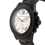 Michael Kors Everest Quartz Rose Gold Dial Black Steel Strap Watch For Women - MK5872 Authentic Buy Shop Now