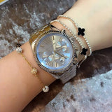 Michael Kors Lexington Chronograph Blue Dial Silver Steel Strap Watch For Women - MK5887 Authentic Buy Shop Now