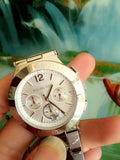 Michael Kors Wyatt White Dial Silver Steel Strap Watch For Women - MK5932 Authentic Buy Shop Now
