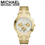 Michael Kors Wyatt Chronograph White Dial Gold Steel Strap Watch For Women - MK5933 Authentic Buy Shop Now