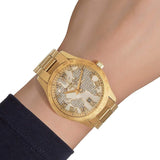 Michael Kors Layton Chronograph Gold Dial Gold Steel Strap Watch for Women - MK5959 Authentic Buy Shop Now