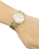Michael Kors Parker White Dial Two Tone Steel Strap Watch for Women - MK6055 Authentic Buy Shop Now