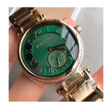 Michael Kors Skylar Green Dial Gold Steel Strap Watch for Women - MK6065 Authentic Buy Shop Now