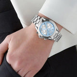 Michael Kors Bradshaw Chronograph Blue Dial Silver Steel Strap Watch For Women - MK6098 Authentic Buy Shop Now