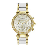 Michael Kors Parker White Dial Two Tone Steel Strap Watch for Women - MK6119 Authentic Buy Shop Now