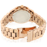 Michael Kors Runway Chronograph Purple Dial Rose Gold Steel Strap Watch For Women - MK6163 Authentic Buy Shop Now