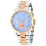 Michael Kors Runway Chronograph Blue Dial Two Tone Steel Strap Watch For Women - MK6166 Authentic Buy Shop Now