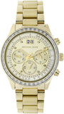 Michael Kors Brinkley Diamonds Gold Dial Gold Steel Strap Watch for Women - MK6187 Authentic Buy Shop Now