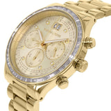 Michael Kors Brinkley Diamonds Gold Dial Gold Steel Strap Watch for Women - MK6187 Authentic Buy Shop Now