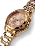 Michael Kors Blair Chronograph Rose Gold Dial Two Tone Steel Strap Watch for Women - MK6316 Authentic Buy Shop Now