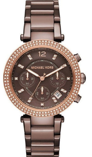 Michael Kors Parker Analog Quartz Brown Dial Brown Steel Strap Watch For Women - MK6378 Authentic Buy Shop Now