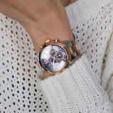 Michael Kors Bradshaw Chronograph Blue Dial Two Tone Steel Strap Watch For Women - MK6389 Authentic Buy Shop Now