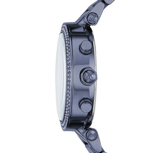 Michael Kors Parker Chronograph Blue Dial Blue Steel Strap Watch For Women - MK6418 Authentic Buy Shop Now