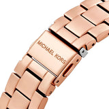 Michael Kors Ritz Chronograph Rose Gold Dial Rose Gold Steel Strap Watch For Women - MK6485 Authentic Buy Shop Now