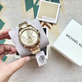 Michael Kors Bradshaw Quartz Gold Dial Gold Steel Strap Watch For Women - MK6555 Authentic Buy Shop Now