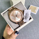 Michael Kors Bradshaw Quartz Rose Gold Dial Rose Gold Steel Strap Watch For Women - MK6556 Authentic Buy Shop Now