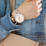 Michael Kors Sofie Chronograph Quartz White Dial Two Tone Steel Strap Watch For Women - MK6558 Authentic Buy Shop Now