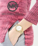 Michael Kors Taryn Mother of Pearl Dial Gold Steel Strap Watch For Women - MK6567 Authentic Buy Shop Now