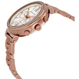 Michael Kors Sofie Chronograph Mother of Pearl White Dial Rose Gold Steel Strap Watch For Women - MK6576 Authentic Buy Shop Now