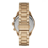 Michael Kors Ritz Chronograph Gold Dial Gold Steel Strap Watch For Women - MK6597 Authentic Buy Shop Now