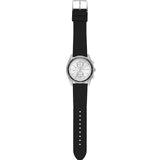 Michael Kors Hadyn Chronograph Silver Dial Black Rubber Strap Watch for Women - MK7486 Authentic Buy Shop Now