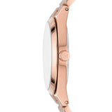 Michael Kors Channing Quartz Rose Gold Dial Rose Gold Steel Strap Watch For Women - MK6624 Authentic Buy Shop Now