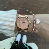 Michael Kors Channing Quartz Rose Gold Dial Rose Gold Steel Strap Watch For Women - MK6624 Authentic Buy Shop Now