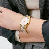 Michael Kors Channing Quartz Mother of Pearl Pink Dial Two Tone Steel Strap Watch For Women - MK6650 Authentic Buy Shop Now
