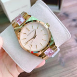 Michael Kors Channing Quartz Mother of Pearl Pink Dial Two Tone Steel Strap Watch For Women - MK6650 Authentic Buy Shop Now