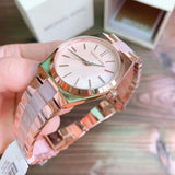 Michael Kors Channing Quartz Mother of Pearl Pink Dial Two Tone Steel Strap Watch For Women - MK6652 Authentic Buy Shop Now
