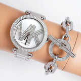 Michael Kors Parker Quartz Silver Dial Silver Steel Strap Watch For Women - MK6658 Authentic Buy Shop Now