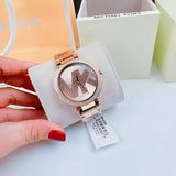 Michael Kors Parker Quartz Rose Gold Dial Rose Gold Steel Strap Watch For Women - MK6660 Authentic Buy Shop Now