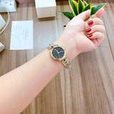 Michael Kors Runway Mercer Quartz Black Dial Two Tone Steel Strap Watch For Women - MK6672 Authentic Buy Shop Now