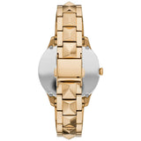 Michael Kors Petite Runway Mercer Blue Dial Gold Steel Strap Watch For Women - MK6673 Authentic Buy Shop Now