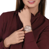 Michael Kors Parker Chronograph Rose Gold Dial Two Tone Steel Strap Watch For Women - MK6832 Authentic Buy Shop Now