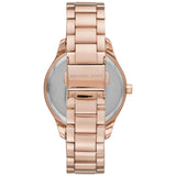 Michael Kors Layton Three Hand Pink Dial Rose Gold Steel Strap Watch For Women - MK6848 Authentic Buy Shop Now