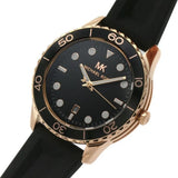 Michael Kors Runway Quartz Black Dial Black Silicone Strap Watch For Women - MK6852 Authentic Buy Shop Now