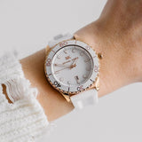 Michael Kors Runway Quartz White Dial White Rubber Strap Watch For Women - MK6853 Authentic Buy Shop Now