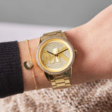 Michael Kors Ritz Pave Crystals Gold Dial Gold Steel Strap Watch for Women - MK6862 Authentic Buy Shop Now