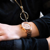 Michael Kors Ritz Analog Crystals Silver Dial Rose Gold Steel Strap Watch for Women - MK6863 Authentic Buy Shop Now