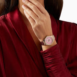 Michael Kors Layton Three Hand Red Dial Rose Gold Steel Strap Watch For Women - MK6893 Authentic Buy Shop Now