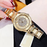 Michael Kors Runway Three-Hand Gold Dial Gold Steel Strap Watch For Women - MK6911 Authentic Buy Shop Now