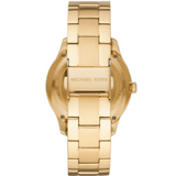 Michael Kors Runway Three-Hand Gold Dial Gold Steel Strap Watch For Women - MK6911 Authentic Buy Shop Now
