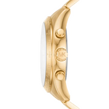 Michael Kors Runway Three-Hand Gold Dial Gold Steel Strap Watch For Women - MK6911 Authentic Buy Shop Now