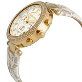 Michael Kors Parker Chronograph White Dial White Leather Strap Watch For Women - MK6916 Authentic Buy Shop Now