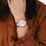 Michael Kors Parker Chronograph White Dial Brown Leather Strap Watch For Women - MK6917 Authentic Buy Shop Now