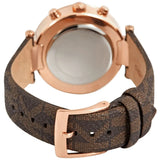 Michael Kors Parker Chronograph White Dial Brown Leather Strap Watch For Women - MK6917 Authentic Buy Shop Now
