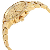 Michael Kors Ritz Chronograph Gold Dial Gold Steel Strap Watch For Women - MK6937 Authentic Buy Shop Now