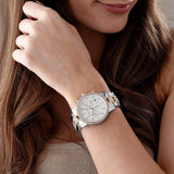 Michael Kors Ritz Chronograph Silver Dial Two Tone Steel Strap Watch For Women - MK6938 Authentic Buy Shop Now